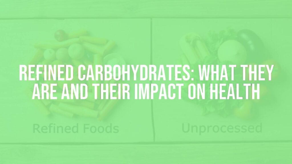 A comparison of refined and unprocessed carbohydrates on a wooden table, realistic style.