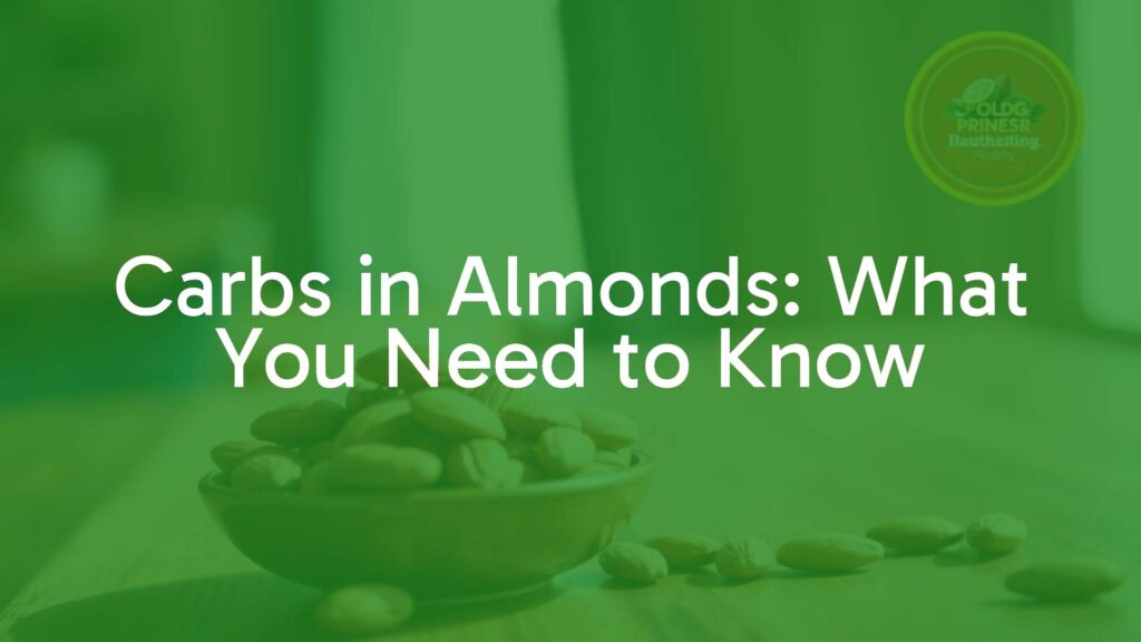 A bowl of almonds on a wooden table with a nutrition label overlay, natural light, healthy snack, macro photography.
