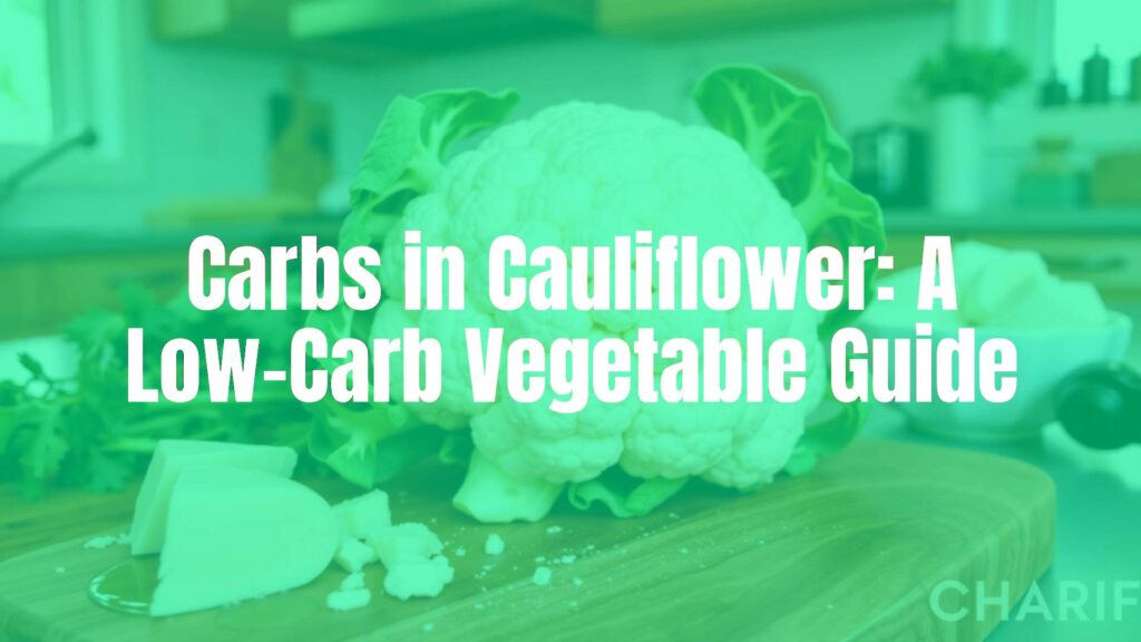 Fresh cauliflower on a wooden cutting board, surrounded by low-carb ingredients like cheese and olive oil, bright and clean kitchen setting, realistic.